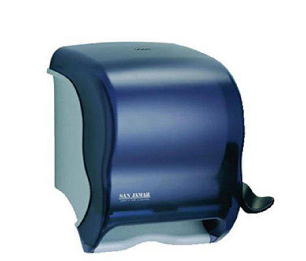 San Jamar Black The Element Lever Roll Towel Dispenser with Protection 