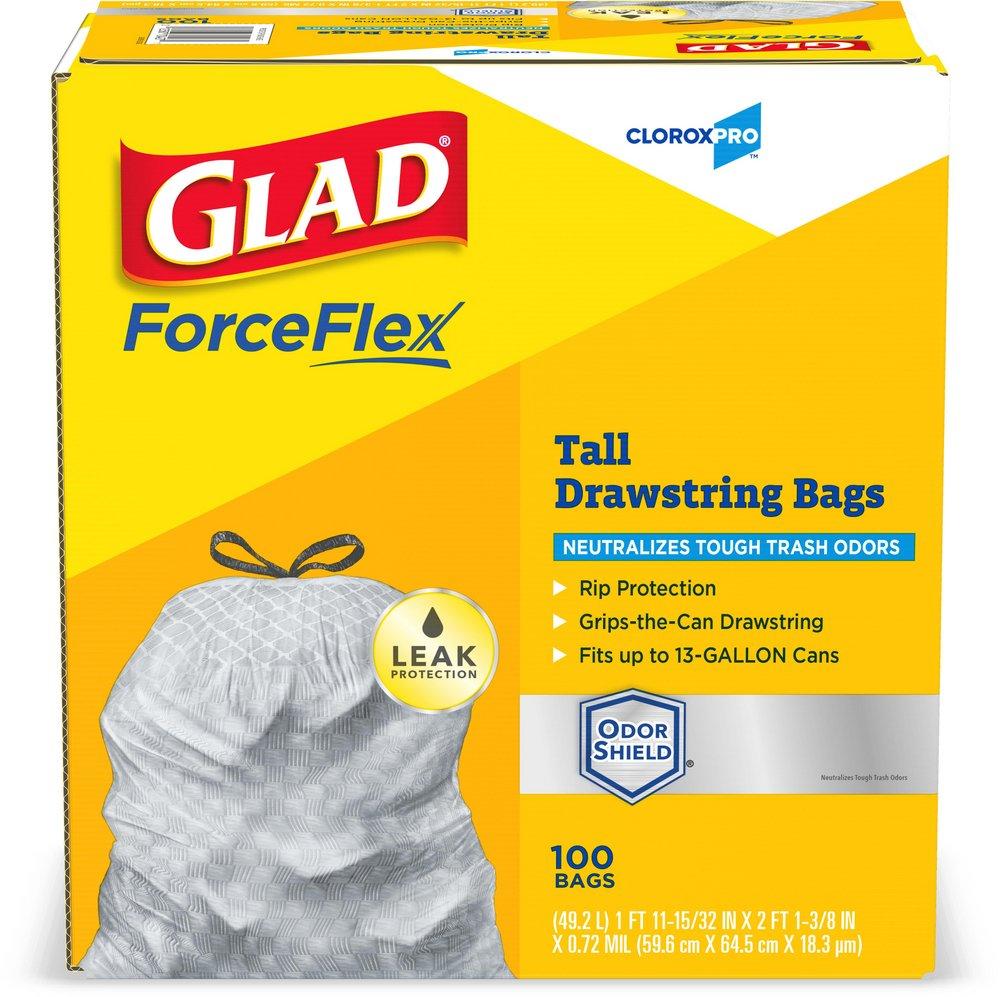 GLAD White 28 x 24 in. 0.90 mil Trash Bag in White 
