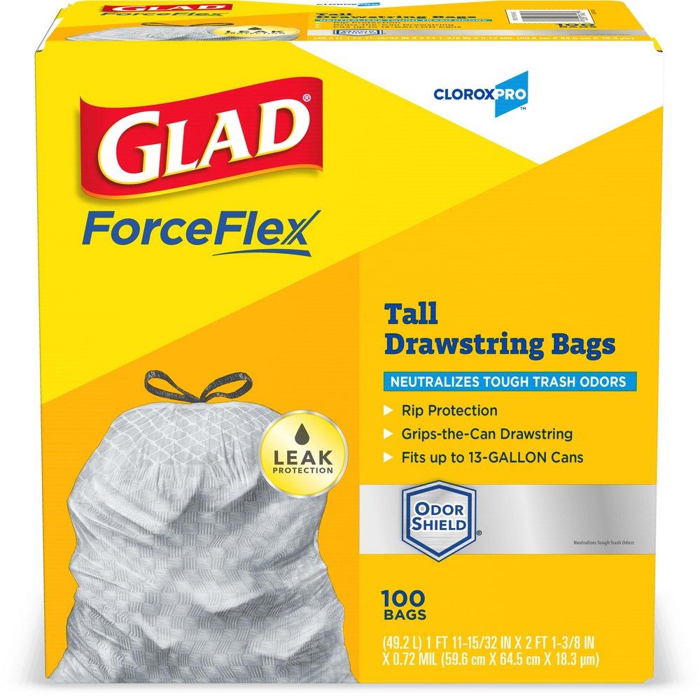 GLAD White 28 x 24 in. 0.90 mil Trash Bag in White 
