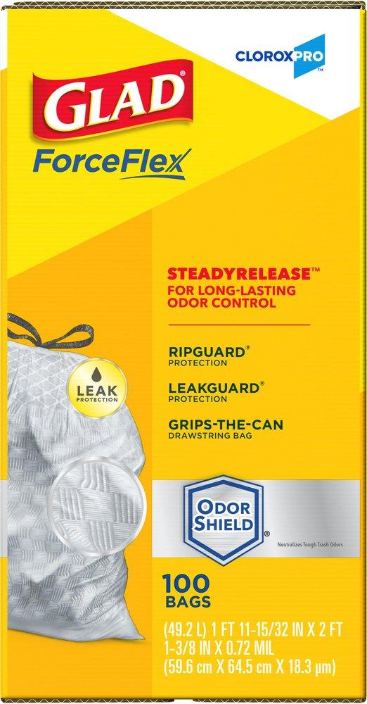 GLAD White 28 x 24 in. 0.90 mil Trash Bag in White 