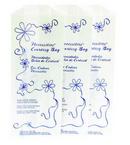 Blue/White 8 in. Paper Individual Sanitary Napkin Disposal Liner 