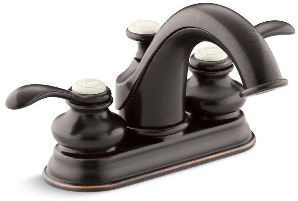 KOHLER Oil Rubbed Bronze Two Handle Bathroom Sink Faucet 