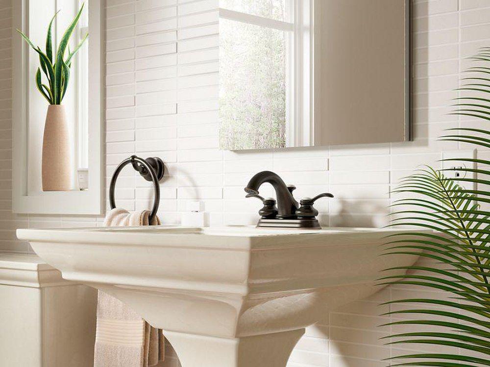 KOHLER Oil Rubbed Bronze Two Handle Bathroom Sink Faucet 