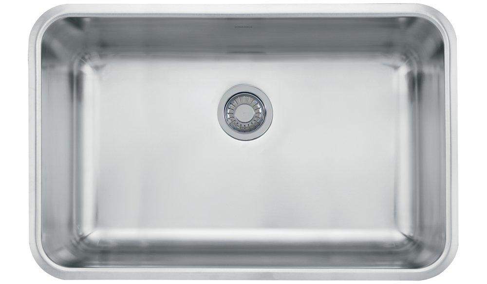 Franke Stainless Steel 30-1/8 x 19-1/8 in. No Hole Single Bowl Undermount Kitchen Sink 
