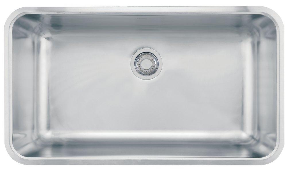 Franke Stainless Steel 32-3/4 x 18-3/4 in. No Hole Single Bowl Undermount Kitchen Sink 