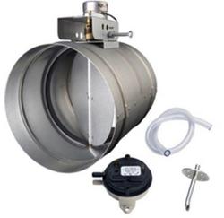 8 in. Universal Automatic Make-up  Air Damper with Pressure Sensor Kit