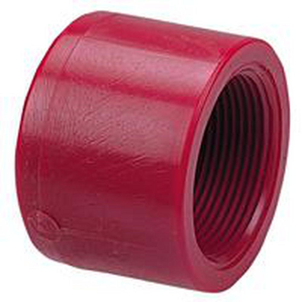 Chemtrol Red FPT Schedule 80 PVDF Cap in Red 