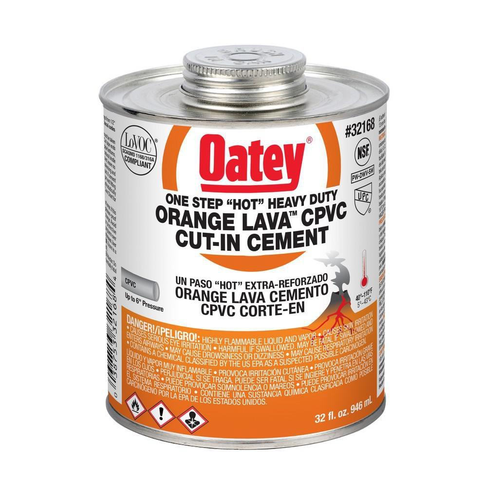 Oatey&reg; Orange Fast Set Plastic Orange Pipe Cement 