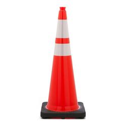 36 in. Traffic Cone with Reflective Collars