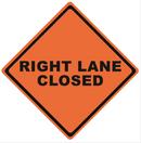 Safety Products Orange 48 in. Right Lane Closed Mesh Sign 