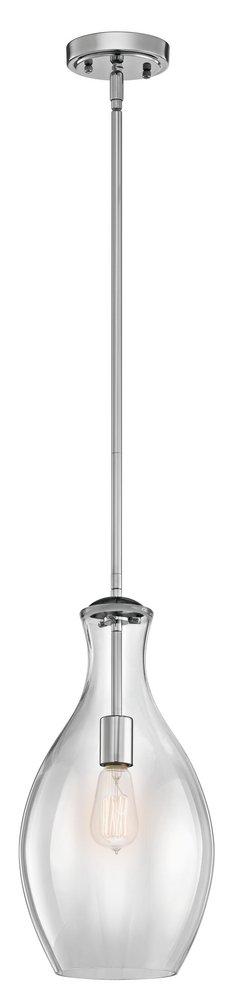 Kichler Lighting Chrome 8-3/4 in. 100W 1-Light Medium Pendant 