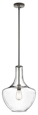 Kichler Lighting Olde Bronze 13-3/4 in. 100W 1-Light Medium Pendant 
