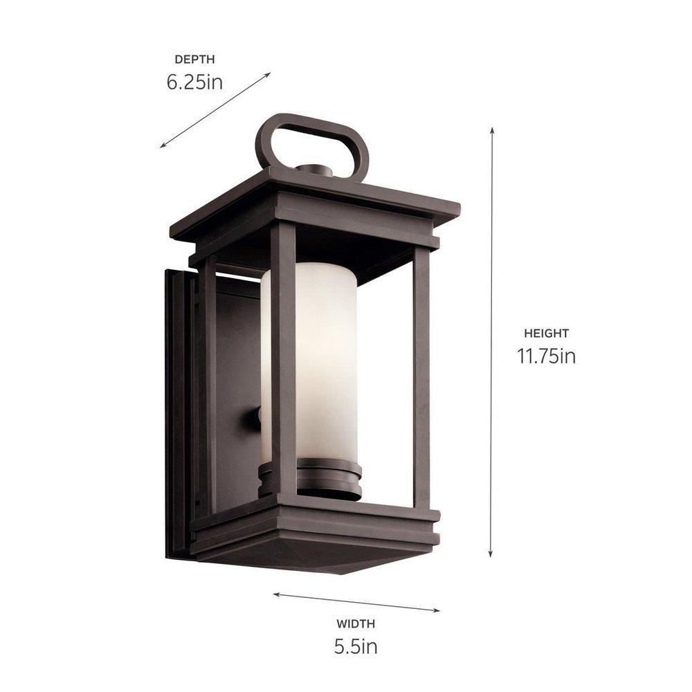 Kichler Lighting Rubbed Bronze 60W 1-Light Candelabra Base Incandescent Wall Mount Lantern 