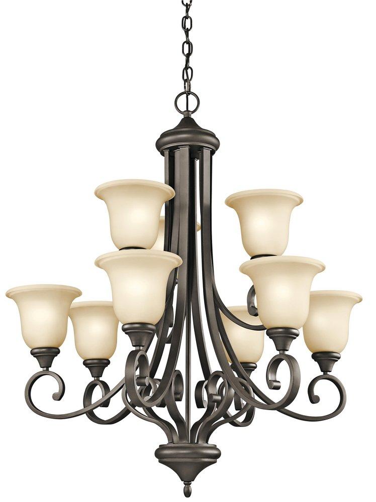 Kichler Lighting Olde Bronze 100W 9-Light Medium Chandelier 