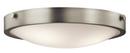 Kichler Lighting Brushed Nickel 3-Light Flushmount Ceiling Fixture 