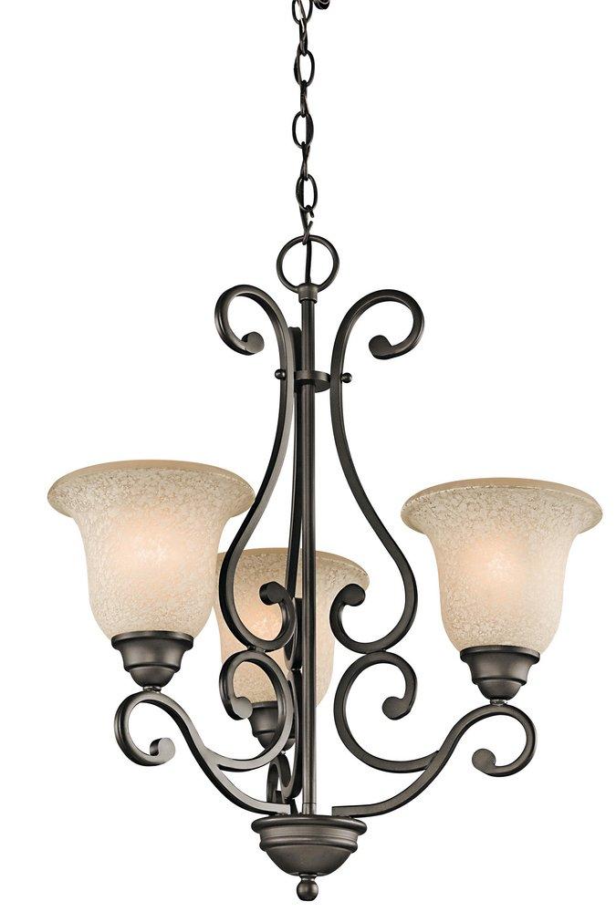 Kichler Lighting Olde Bronze 100W 3-Light Chandelier 