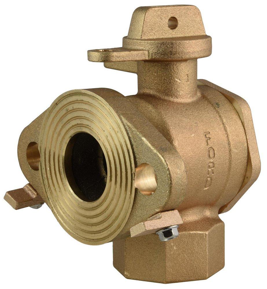 Ford Meter Box FIPT x Meter Flanged Brass Ball Valve 