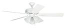 52 in. 5-Blade Ceiling Fan with 3-Light Kit in Matte White