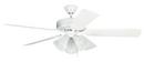 Craftmade Matte White 52 in. 5-Blade Ceiling Fan with 3-Light Kit 