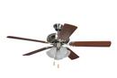 Craftmade Brushed Polished Nickel 52 in. 5-Blade Ceiling Fan & Light Kit 