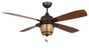 Craftmade Espresso 63.6W 4-Blade Ceiling Fan with 56 in. Blade Span and Light Kit 