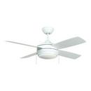 Craftmade Matte White 44 in. Ceiling Fan with Blades and Light 