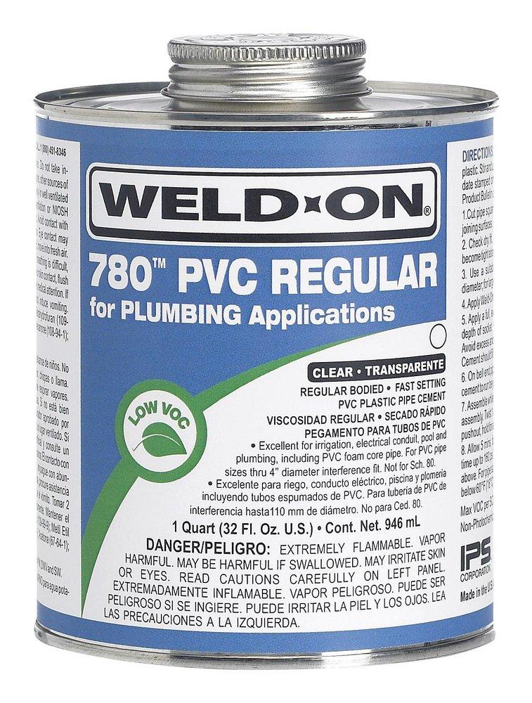 Weld-On® Fast Set Plastic Clear Pipe Cement 
