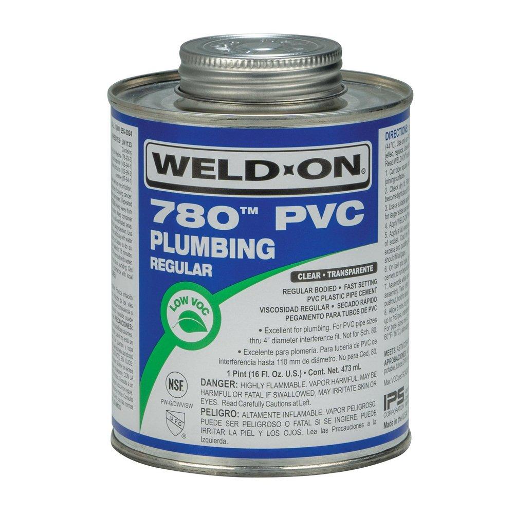 Weld-On&reg; Fast Set Plastic Clear Pipe Cement 