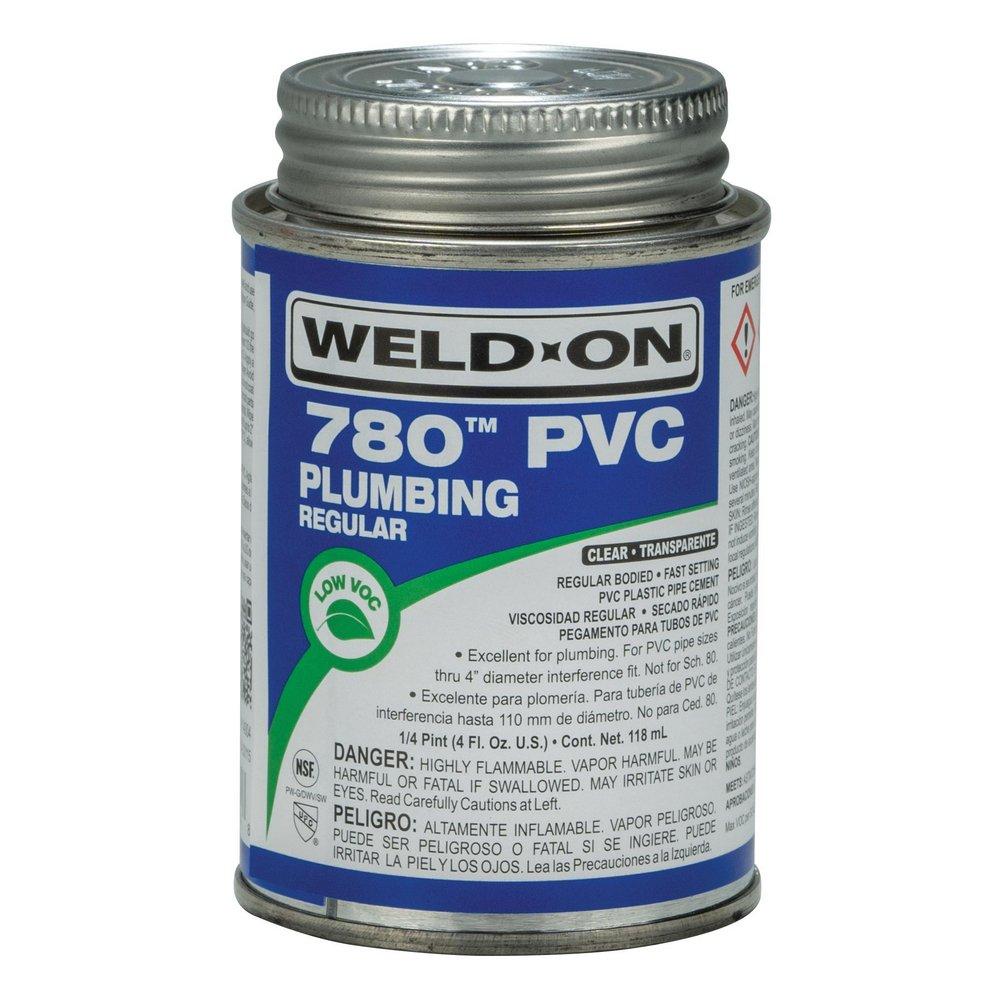 Weld-On&reg; Fast Set Plastic Clear Pipe Cement 