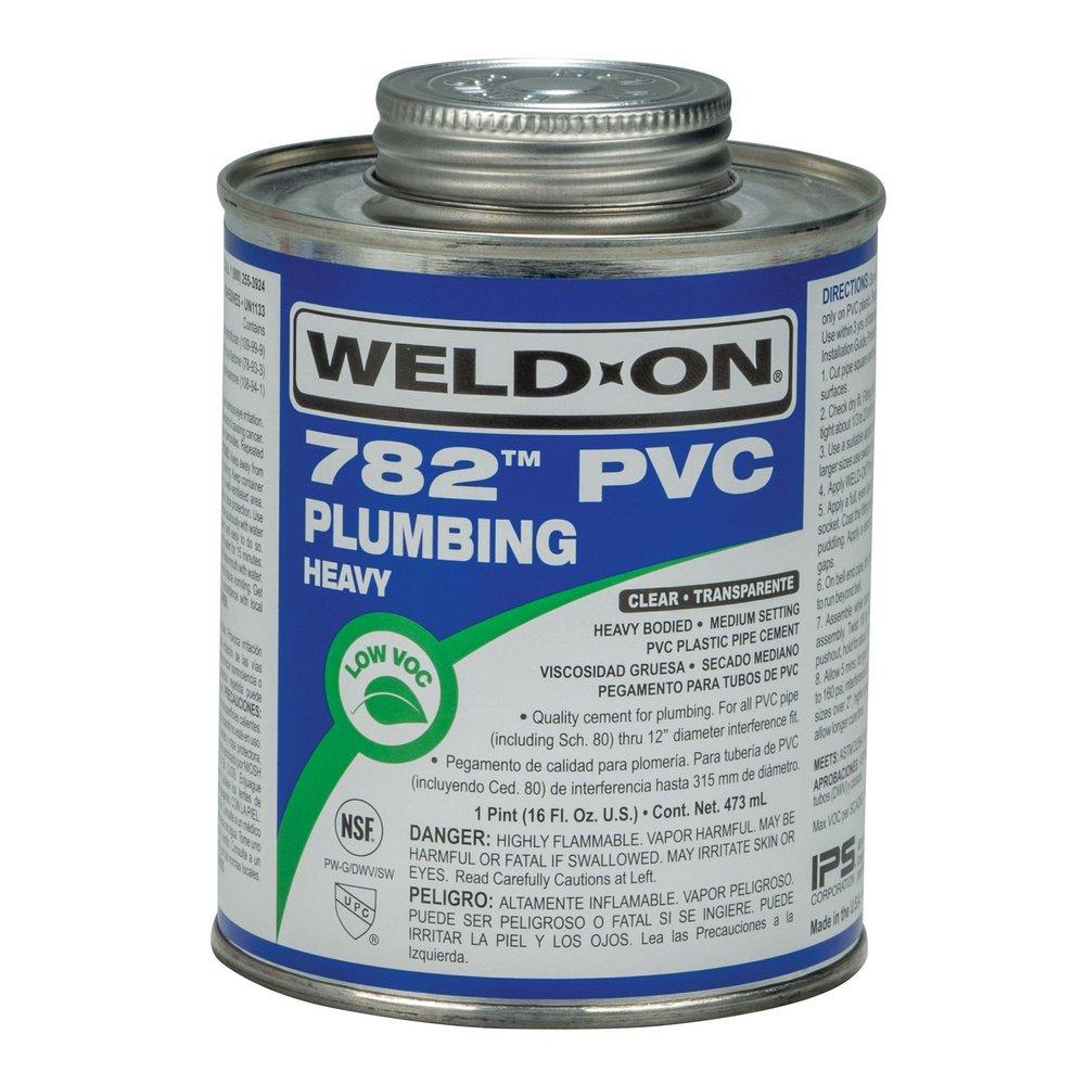 Weld-On&reg; Regular Set Plastic Clear Pipe Cement 