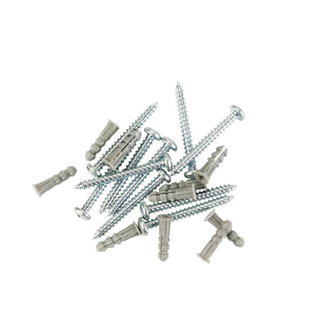 ClosetMaid Satin Chrome 6 in. Mounting Hardware (Pack of 10) 