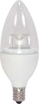 3W LED Light Bulb with Candelabra Base