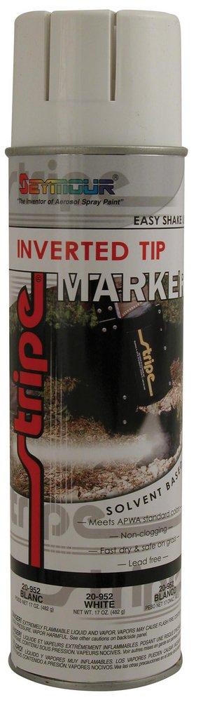 Seymour of Sycamore White 20 oz. Solvent Base Upside Down Marking Spray Paint 