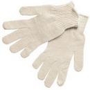 L Size Cotton Gloves in Natural and White