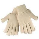 L Size Terry Cloth and Cotton Gloves in Natural and White