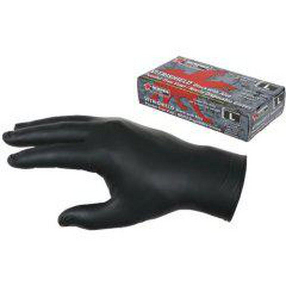 Memphis Glove Black 6 mil Rubber Food Service and General Purpose Disposable Gloves in Black 