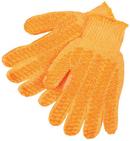 Size M Cotton and Plastic Glove in Orange
