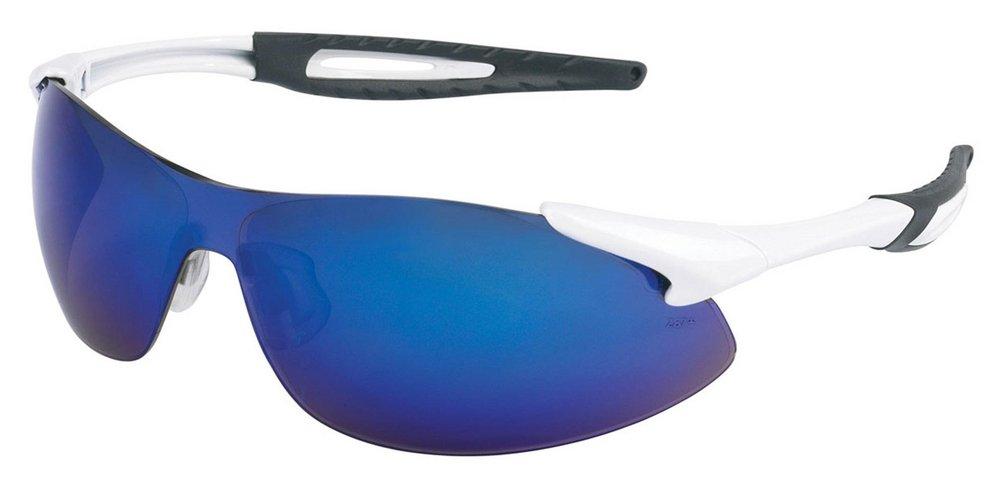 Crews Nylon Safety Glasses in White Frame 