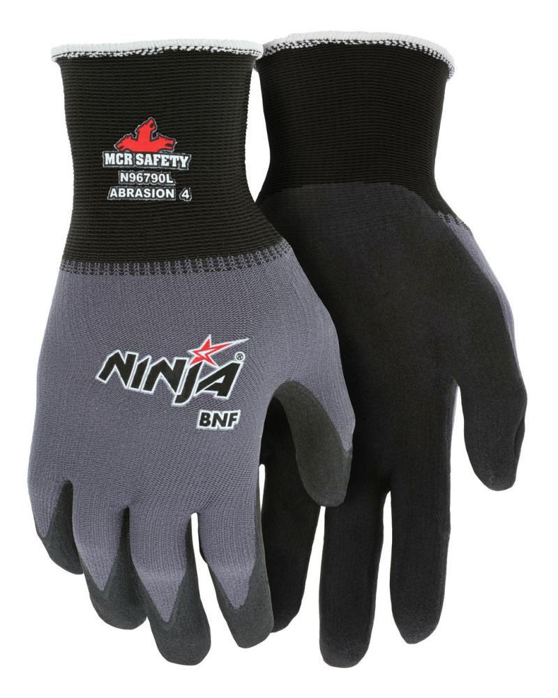 Memphis Glove Grey Glove with Spandex Shell in Black 