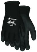 Size L Acrylic Terry Liner Knit Rubber Plastic Dipped and Coated Glove in Black