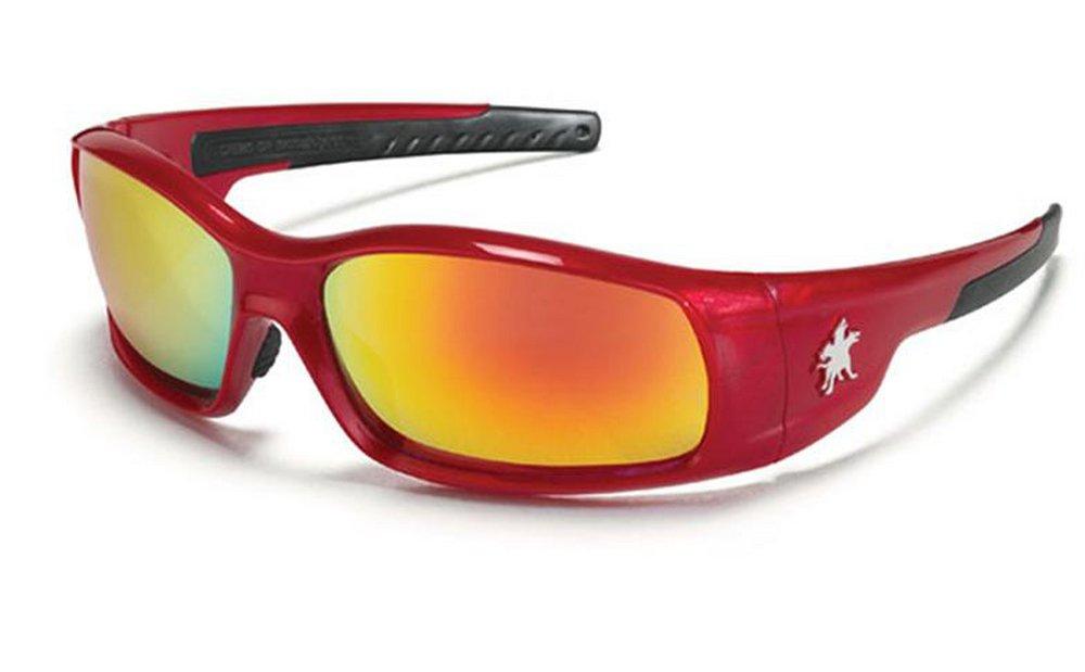 Crews Red Frame Safety Glasses 