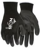 XL Size Economy Polyurethane Coated Polyester Gloves in Black