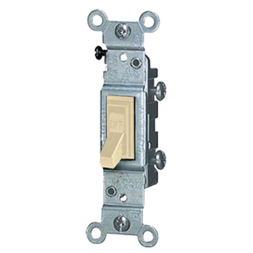 MARS Ivory 120 V 1P Toggle Switch in Ivory 