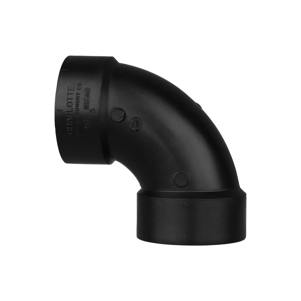 Black ABS DWV 90° Elbow 