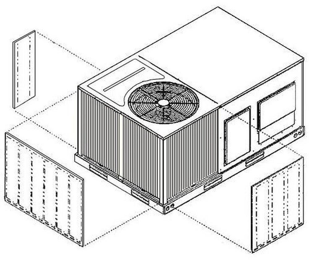 Rheem Grey 3-Side Louvered Kit 