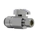 BrassCraft Chrome Plated Push-to-Connect x OD Compression Lever Handle Straight Supply Stop Valve in Chrome Plated 