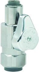 1/2 x 3/8 in. Push-to-Connect x Push Lever Handle Straight Supply Stop Valve in Chrome Plated
