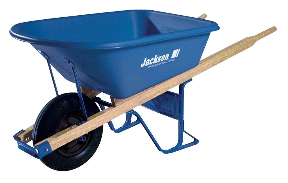 True Temper Blue Steel and Plastic Contractor Wheelbarrow 