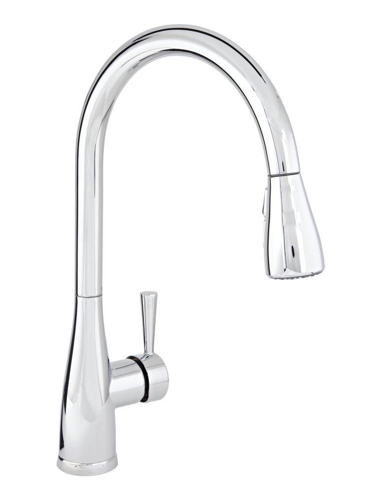 Mirabelle&reg; Polished Chrome Single Handle Pull Down Kitchen Faucet 