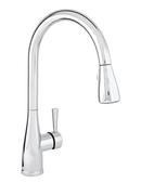 Mirabelle&reg; Polished Chrome Single Handle Pull Down Kitchen Faucet 